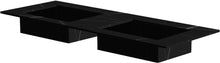 TABLET KERAMISCH MARMER PURO DUBBELE LAVABO S B140 H1,2 +KRAANGATEN BAMBOO BLACK