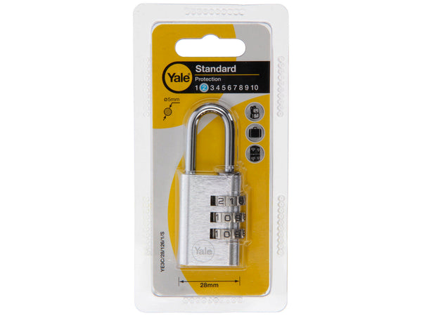 Yale cadenas à code 28mm gris