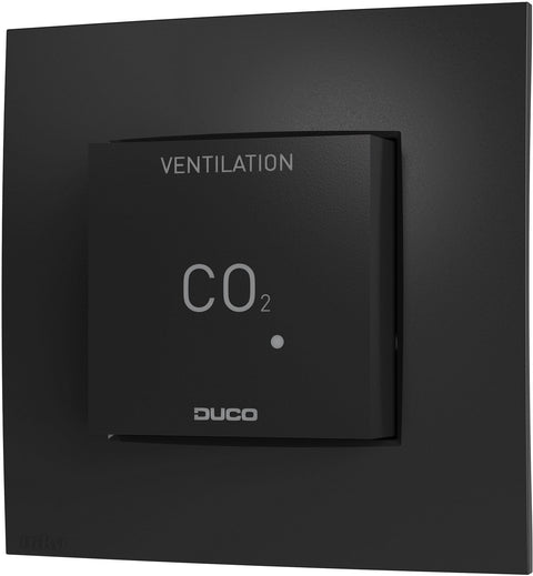 CO2 Ruimtesensor rf/wired Duco zwart/zwart, ventilatie — SKU DESCO-191742