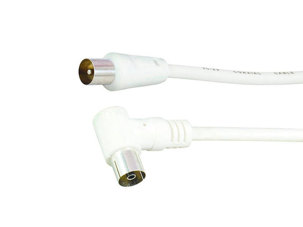 Profile coax kabel recht M>haaks V 5m wit