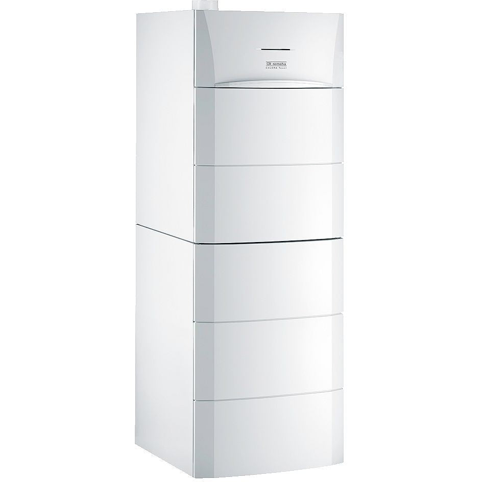 Condenserende vloerketel met onderstaande boiler 160L calora tower gas 24,1KW all-in-one