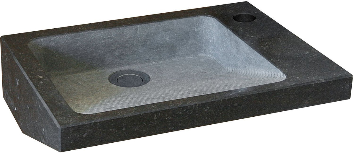Handenwasser Linea met ophanging+krepine L40-D30-H10 blauwe Steen zonder kraangat
