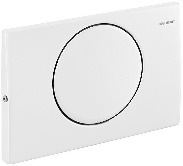 Duwplaat 1-TOETS DELTA10 rond voor Duofix Basic Geberit wit