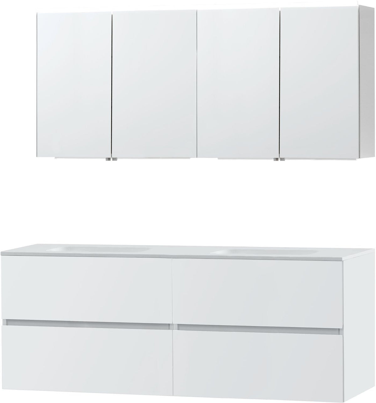 Meubel Molto poederwit 160 Solid spiegelkast