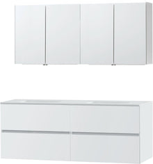 MEUBLE MOLTO POUDRE BLANC 160 SOLID ARMOIRE TOILETTE