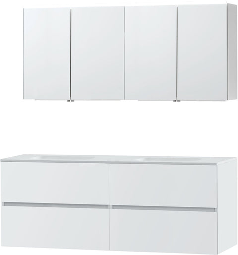Meubel Molto poederwit 160 Solid spiegelkast, badkamermeubelen — SKU DESCO-702114