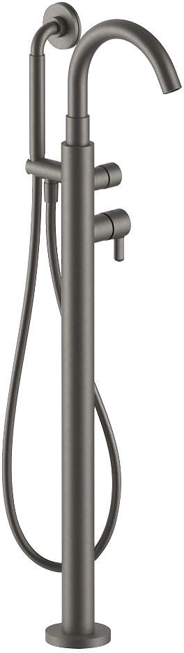 1GREEP Mengkraan bad vrij icona classic fantini+handdouche zonder inbouwdeel mat gun metal pvd