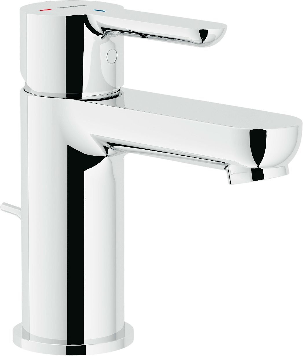 1 Greep mengkraan lavabo coldstart abc met automatische sluiting chroom, kranen & mengkranen — SKU DESCO-153258