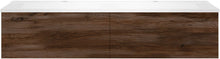 Onderbouw COFFEE 2 lades 140 duo notelaar Decor Fluweel +dubbele wastafel mat wit