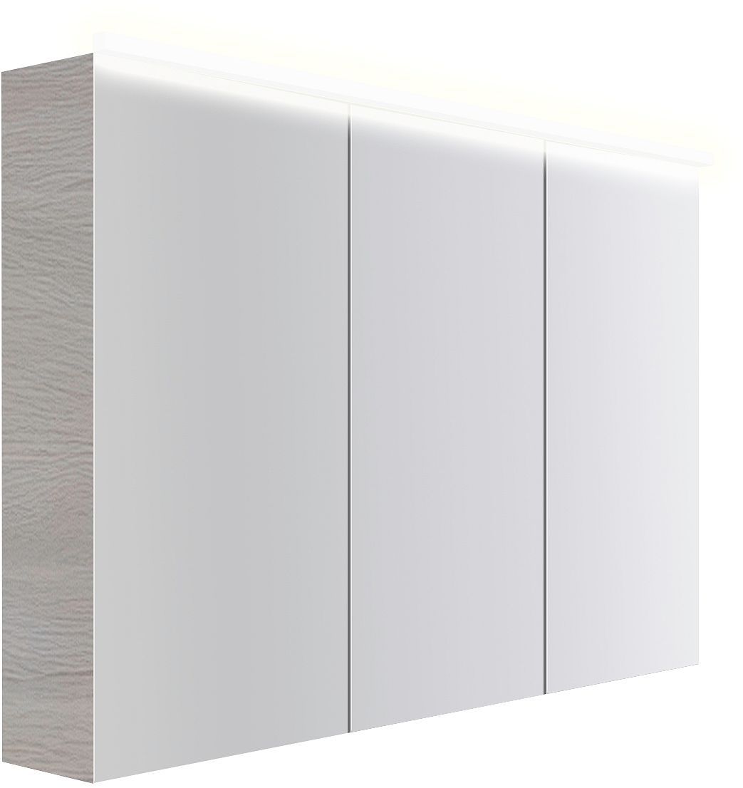 Spiegelkast COFFEE 3 deuren 1200MM 4250K eik Decor Zilver