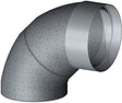 Geisoleerde bocht+koppeling d-ventilatie 150-180MM 90° epp