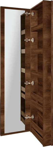 COMMODE MIROIR COFFEE ETROITE 1 PORTE DROITE 40 CHENE DECOR ROUILLE