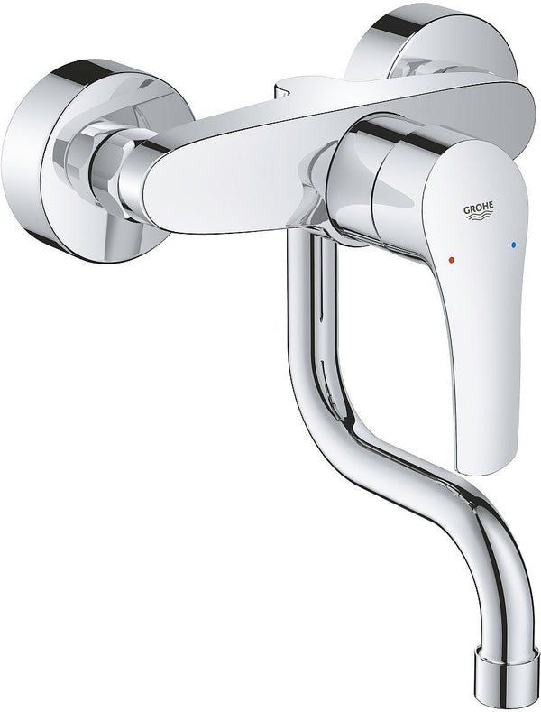 1GREEP MENGKRAAN MUUR EUROSMART GROHE BEK ONDER SPRONG 12CM CHROOM