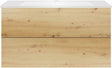 Onderbouw COFFEE 2 lades 100 eik urban+wastafel kunstmarmer mat wit