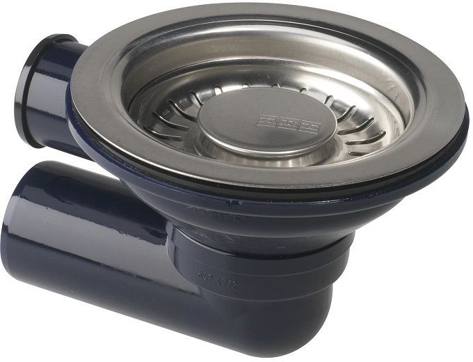 Krepine +overloop Franke 3"1/2 met horizontale aansluiting oud