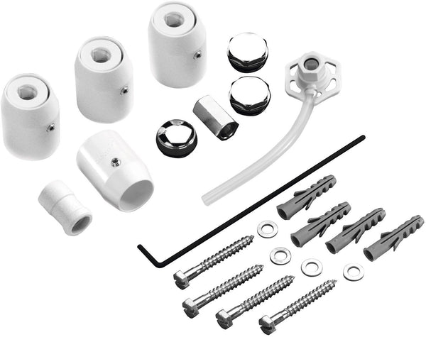 BEVESTIGINGSSET VOOR D-RADIATOR TIMES ELECTRISCH QUARTZ WIT