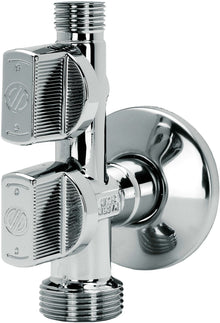 Combi bolhoekstopkraan Belgaqua Arco 1/2"-3/8"-3/4"