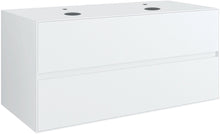 Onderbouw 2LADES+TABLET voor 2 opbouwlavabos tenso 120CM +kraangaten wit
