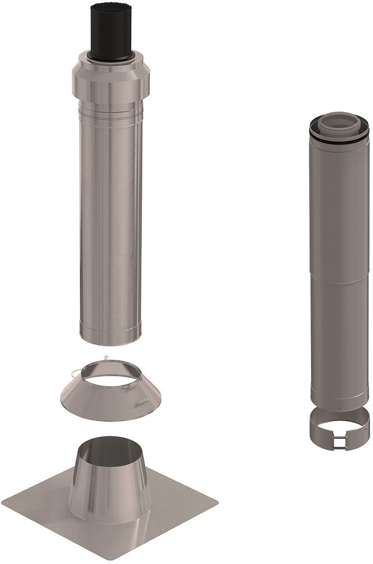 Kit hellend dak clv inox 110/160 ubbink