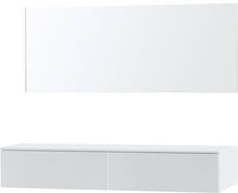 Meubel puro duo wit 180 1 lade Solid opbouw spiegel