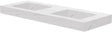 TABLET MARBRE CERAMIQUE PURO LAVABO S DOUBLE L140 H10 SANS TROU ROBINET WHITE CALACATTA