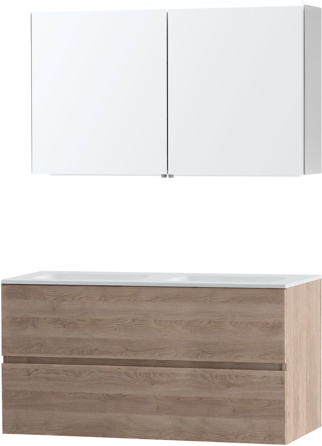 Meubel Molto eik natuur 120 Solid spiegelkast