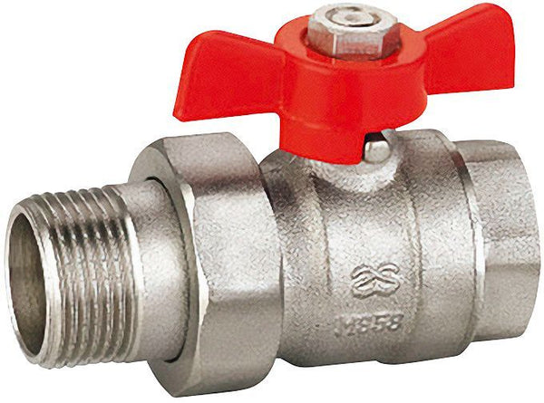 Bolkraan 2 delige koppeling 1/2" Mf