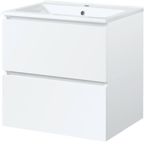 Onderbouw 2 lades+wastafel Ice 60CM wit