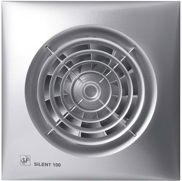 Badkamerventilator + regelbare hygrostaat SILENT-100 chz Silver s&p