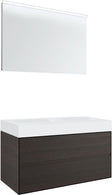 Meubel 2LADES voor tablet puro 2 lavabos tenso 120CM wenge met spiegel