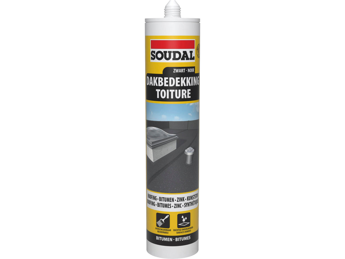 Soudal dakreparatiekit 300ml zwart