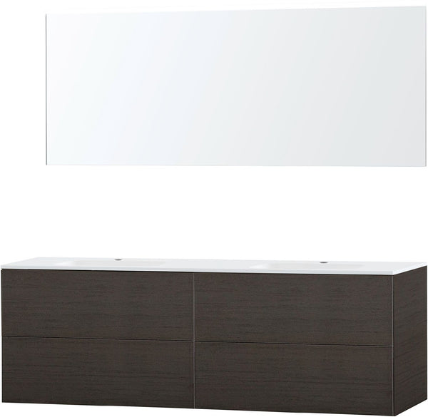 Meubel puro duo wenge 180 kunstmarmer spiegel