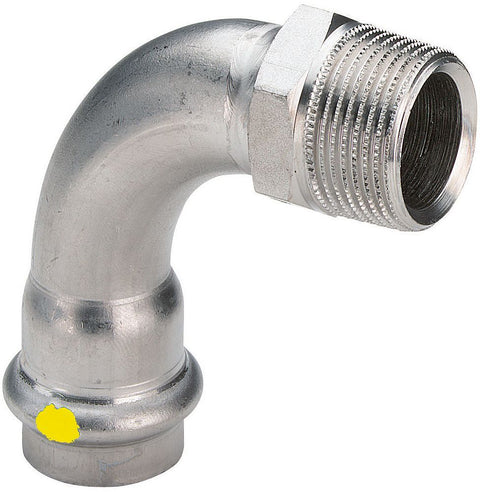 Elleboog 4/4"M-28MM sanpress inox gas Viega