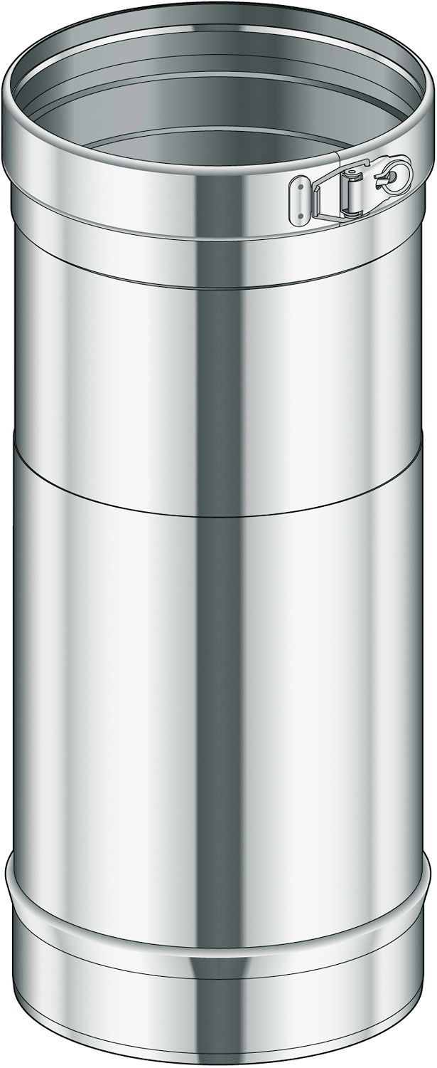 Inox enkelwandige buis verstelbaar CONDENSOR POUJOULAT 80 25-40CM