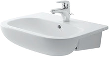 VASQUE DEMI-ENCASTRE D-CODE DURAVIT 550X440MM +TROU ROBINET/TROP-PLEIN BLANC