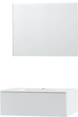 MEUBLE PURO SOLO BLANC 90 1 TIROIR MARBRE SYTNHETIQUE MIROIR