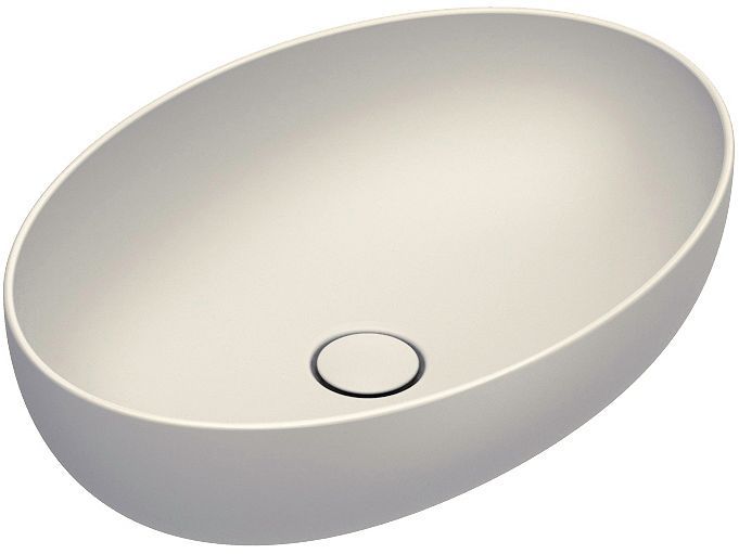 Opbouwlavabo sfera catalano cataglaze+ 60X42 H16 zonder overloop lino satinato
