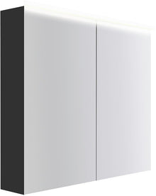 SPIEGELKAST COFFEE 2 DEUREN 900MM 4250K GRAFIET ZACHT MAT