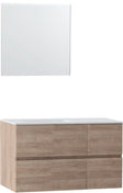 MEUBLE MOLTO CHENE NATUREL 105 GAUCHE SOLID MIROIR