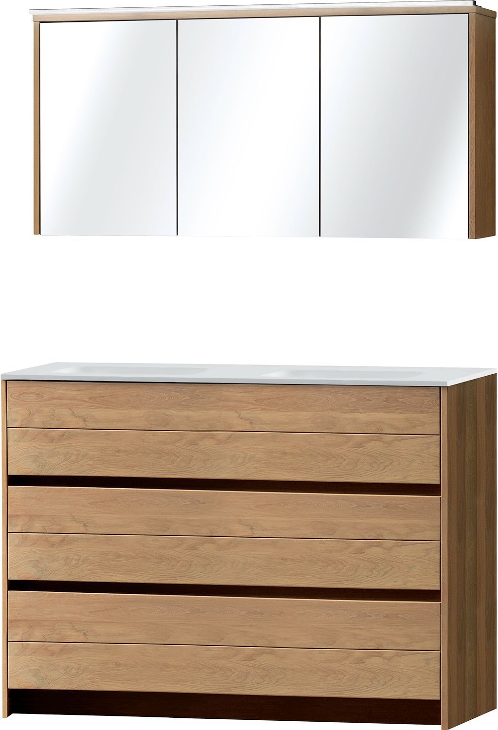 Meubel Molto staand massif duo eik 140 Solid spiegelkast