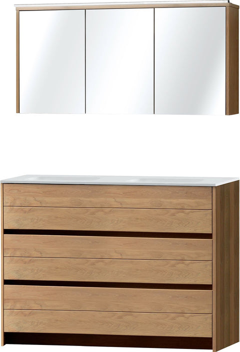 Meubel Molto staand massif duo eik 140 Solid spiegelkast