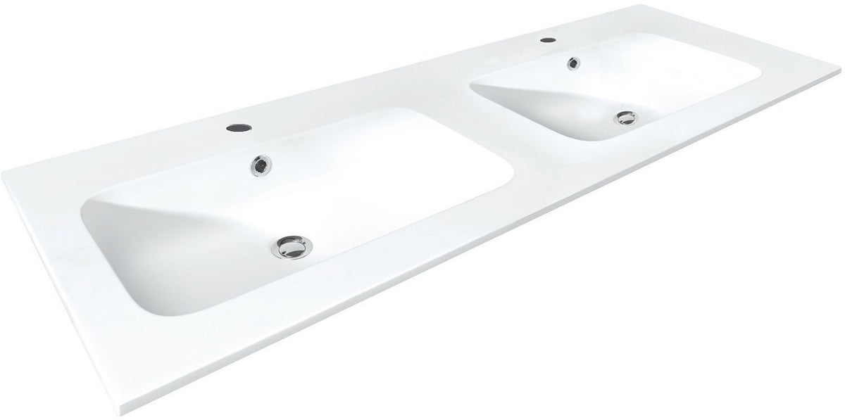 Wastafel 34 detremmerie 120CM 2 kraangaten Solid