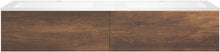 ONDERBOUW COFFEE 2 LADES 160 DUO EIK.DEC.ROEST +DUBBELE WASTAFEL KUNSTMARMER WIT