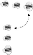 Afwerkset voor thermostatische bad/douchemengkraan (2UIT) paffoni horizontale of verticale inox