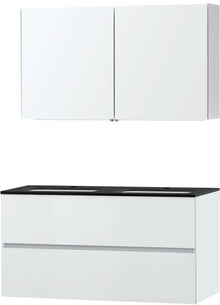 Meubel Molto poederwit 120 bleu belge spiegelkast
