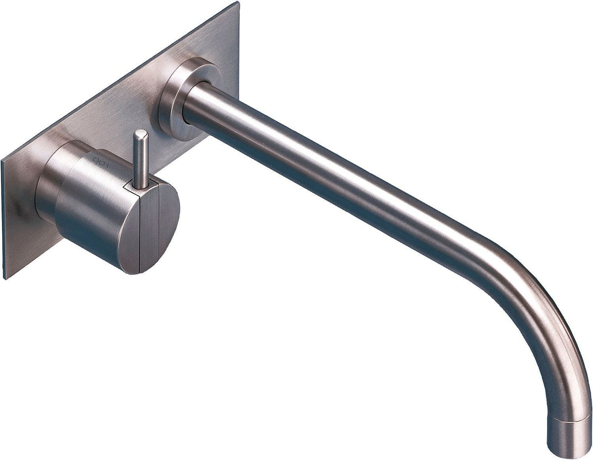 1GREEPSMENGKRAAN LAVABO MUUR VOLA 225MM GREEP LINKS MET AFDEKPLAAT CHROOM