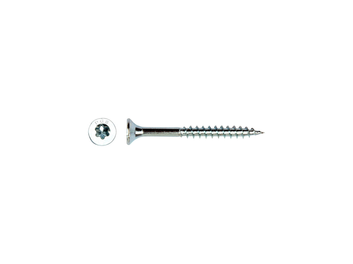 Pgb-fasteners spaanplaatschroeven VK T-drive/deeldraad 3x35 mm verzinkt 200 stuks