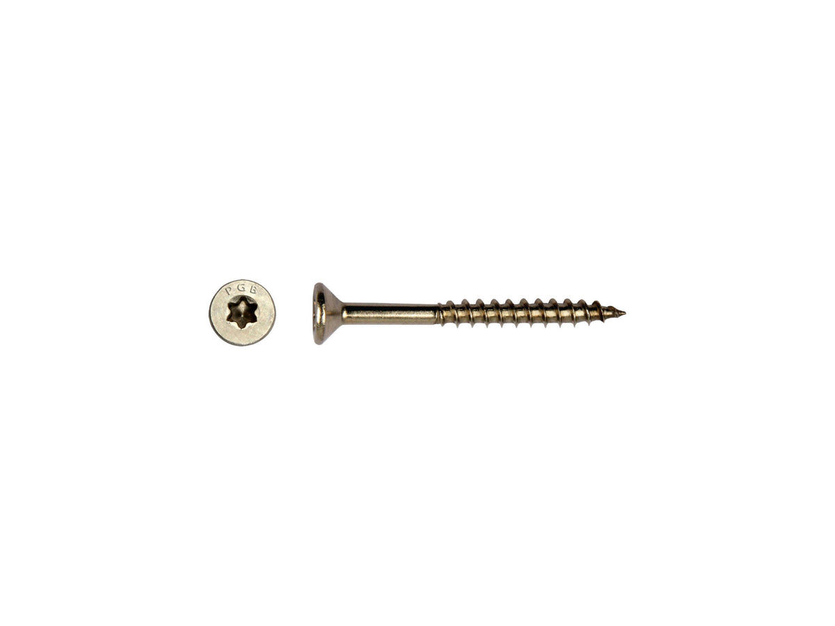 Pgb-fasteners spaanplaatschroeven VK T-drive/deeldraad 4x50 mm inox 200 stuks