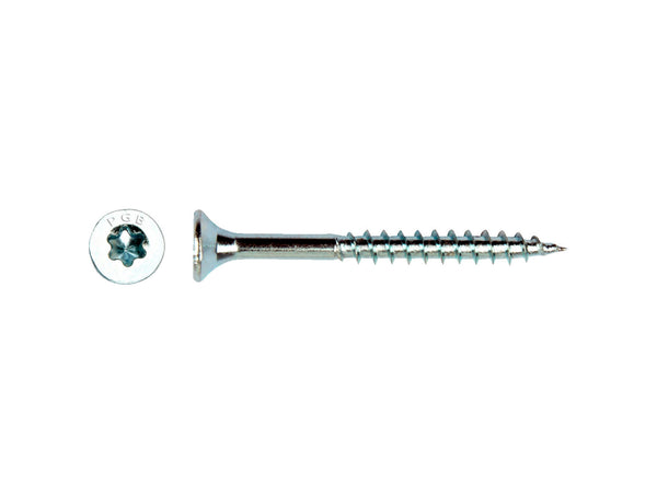 Pgb-fasteners vis pour bois aggloméré TF-T six lobes/filet partiel 6x200 mm zingué 100 pièces