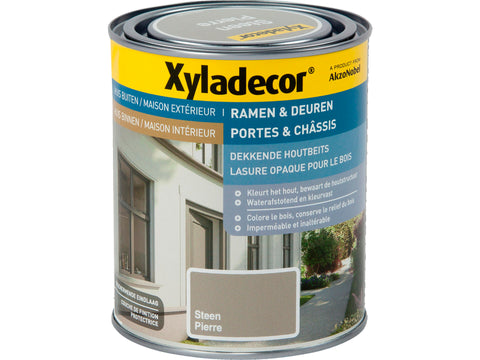 Xyladecor dekkende houtbeits ramen & deuren 0,75l steen